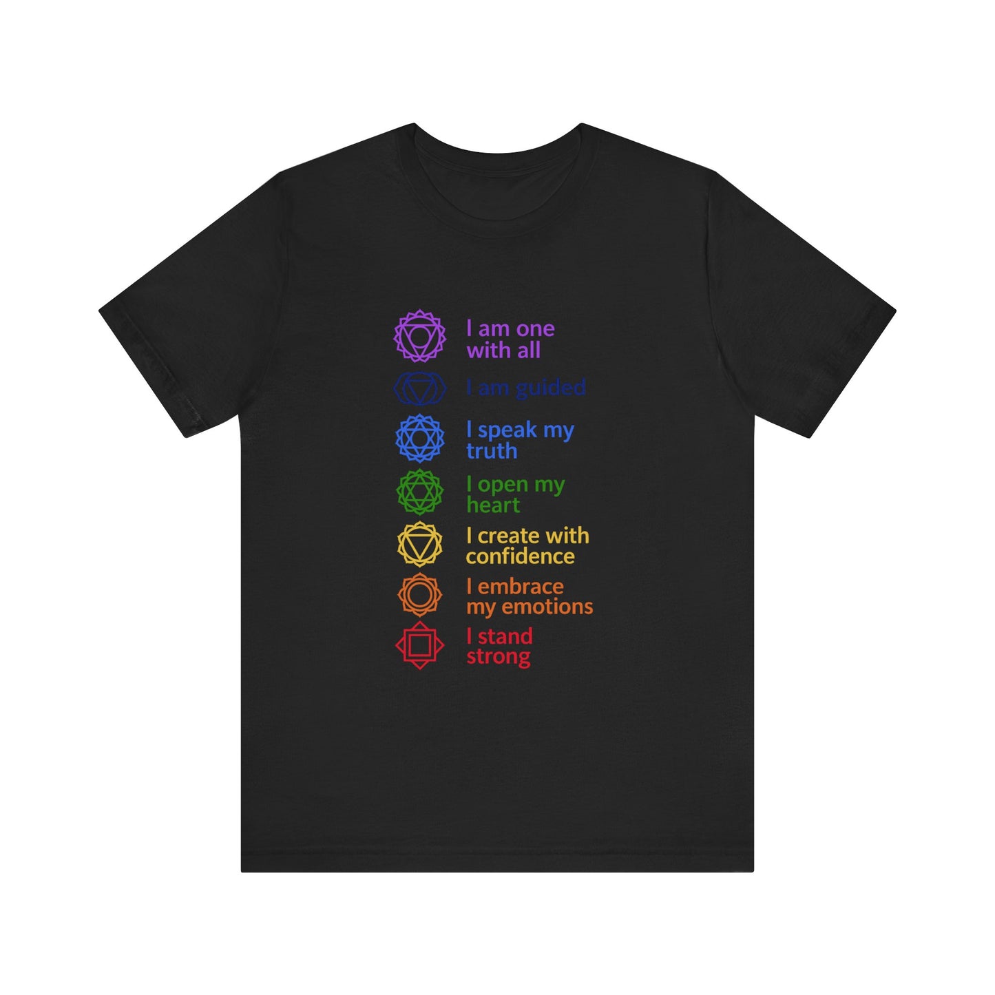7 Chakras Positive Energy Tee, Spiritual Shirt, Mindfulness Gift, Self-Care Apparel, Positive Vibes T-Shirt, Yoga Wear