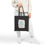 Canvas Tote Bag — “You’re not defined by where you come from, but by how gently you choose to grow” Inspirational Quote