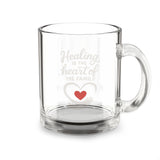 Heartfelt Family Glass Mug, 10oz - Unique Gift for Loved Ones