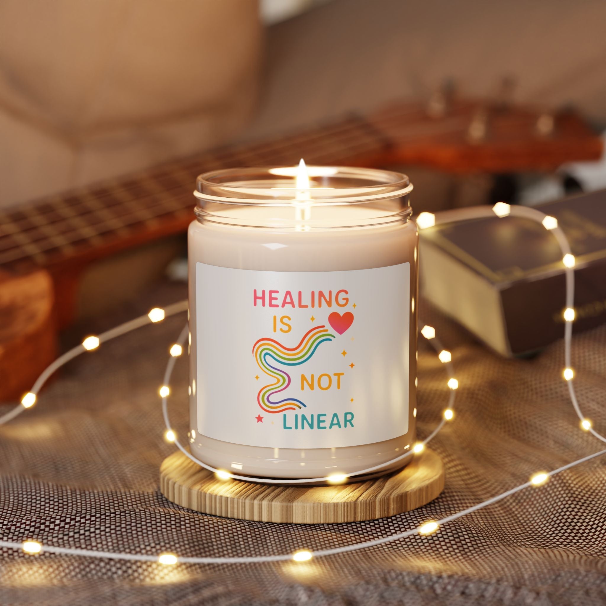 Healing Is Not Linear Scented Soy Candle, Mindfulness Gift, Self-Care Candle, Motivational Home Decor, Inspirational Aromatherapy