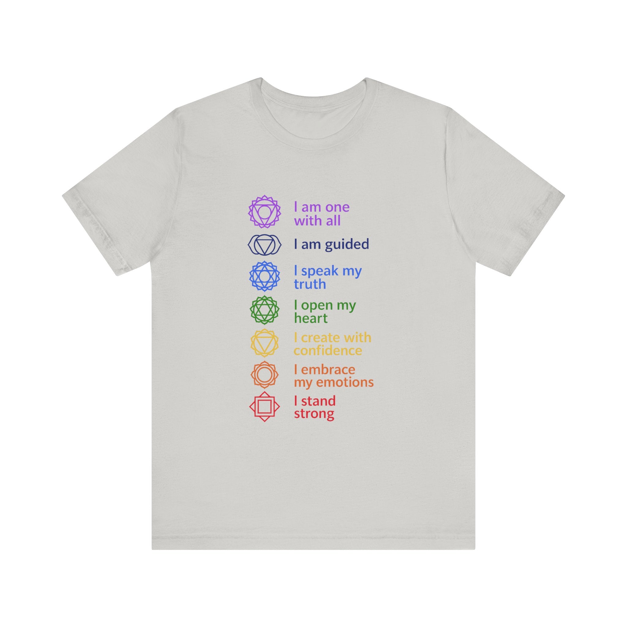7 Chakras Positive Energy Tee, Spiritual Shirt, Mindfulness Gift, Self-Care Apparel, Positive Vibes T-Shirt, Yoga Wear