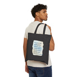 Canvas Tote Bag — “You’re not defined by where you come from, but by how gently you choose to grow” Inspirational Quote