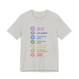 7 Chakras Positive Energy Tee, Spiritual Shirt, Mindfulness Gift, Self-Care Apparel, Positive Vibes T-Shirt, Yoga Wear
