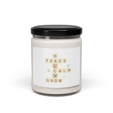 Soy Candle — Calm, Peace & Grow Scented Jar (9 oz)