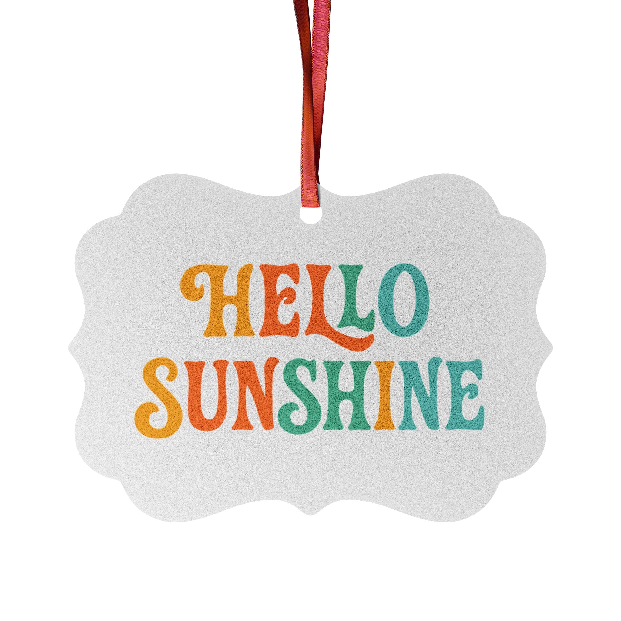 Colorful Aluminum Ornaments - "Hello Sunshine" Design - Perfect for Holidays & Celebrations
