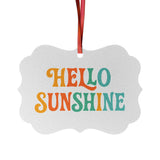 Colorful Aluminum Ornaments - "Hello Sunshine" Design - Perfect for Holidays & Celebrations