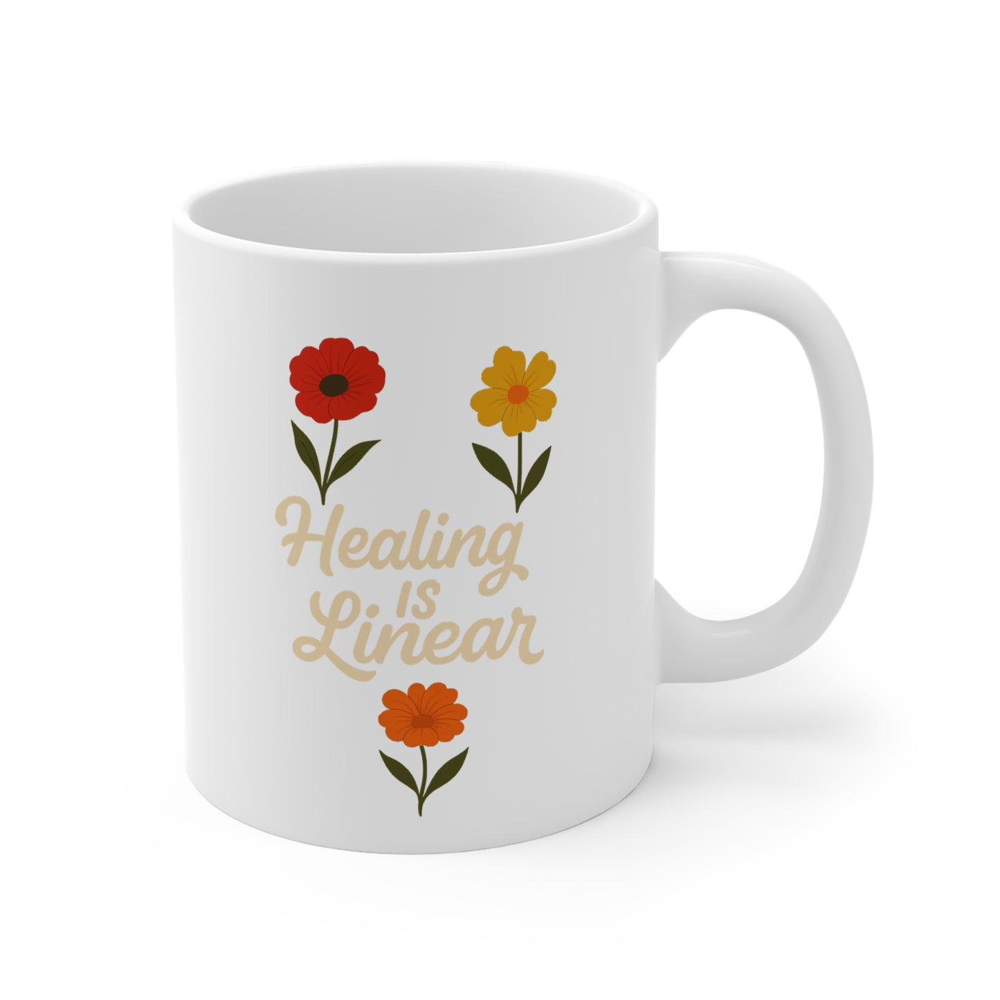 Floral Design 11oz Mug - Perfect Gift for Tea and Coffee Lovers