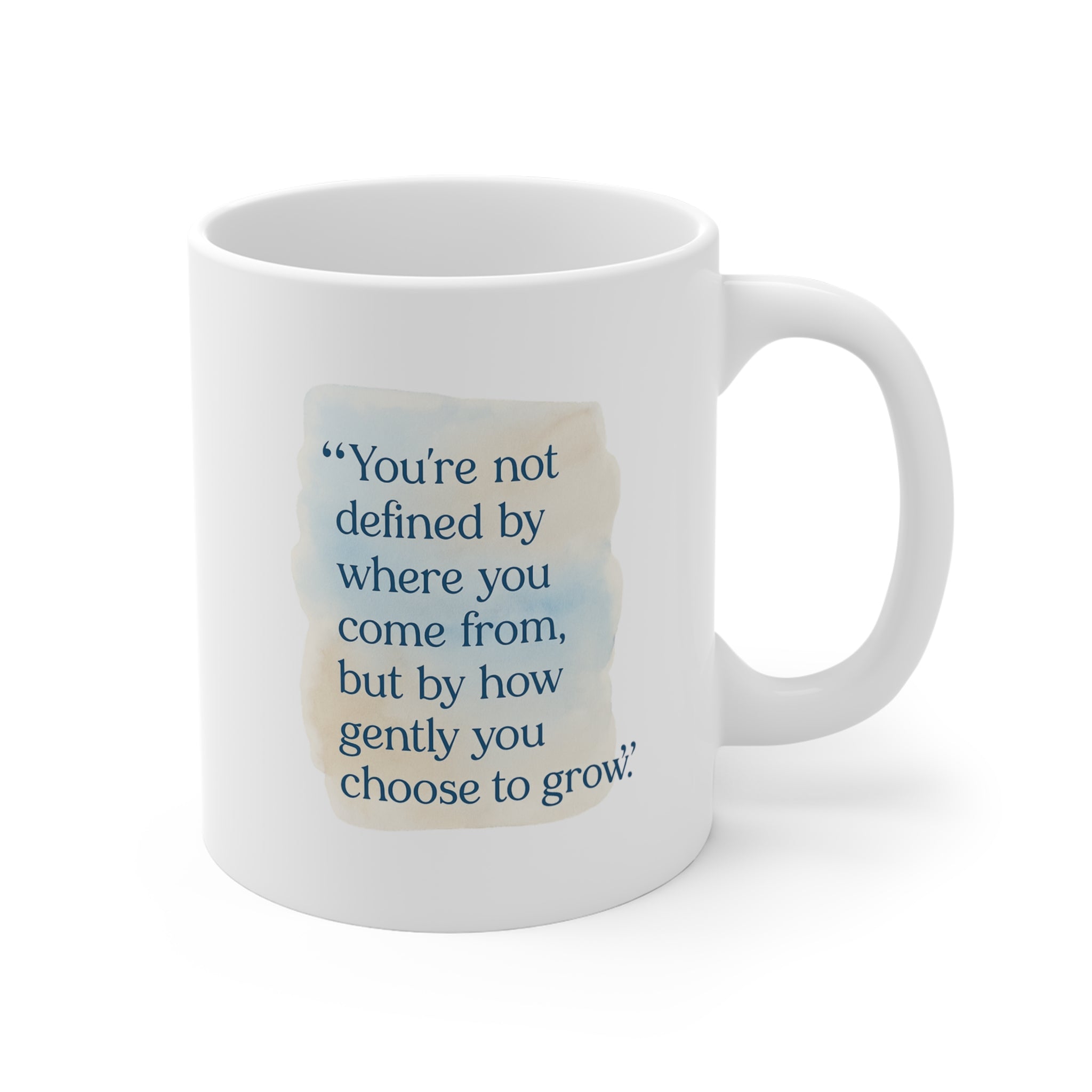 Inspirational Floral 11oz Coffee Mug — Cozy Morning Tea Cup